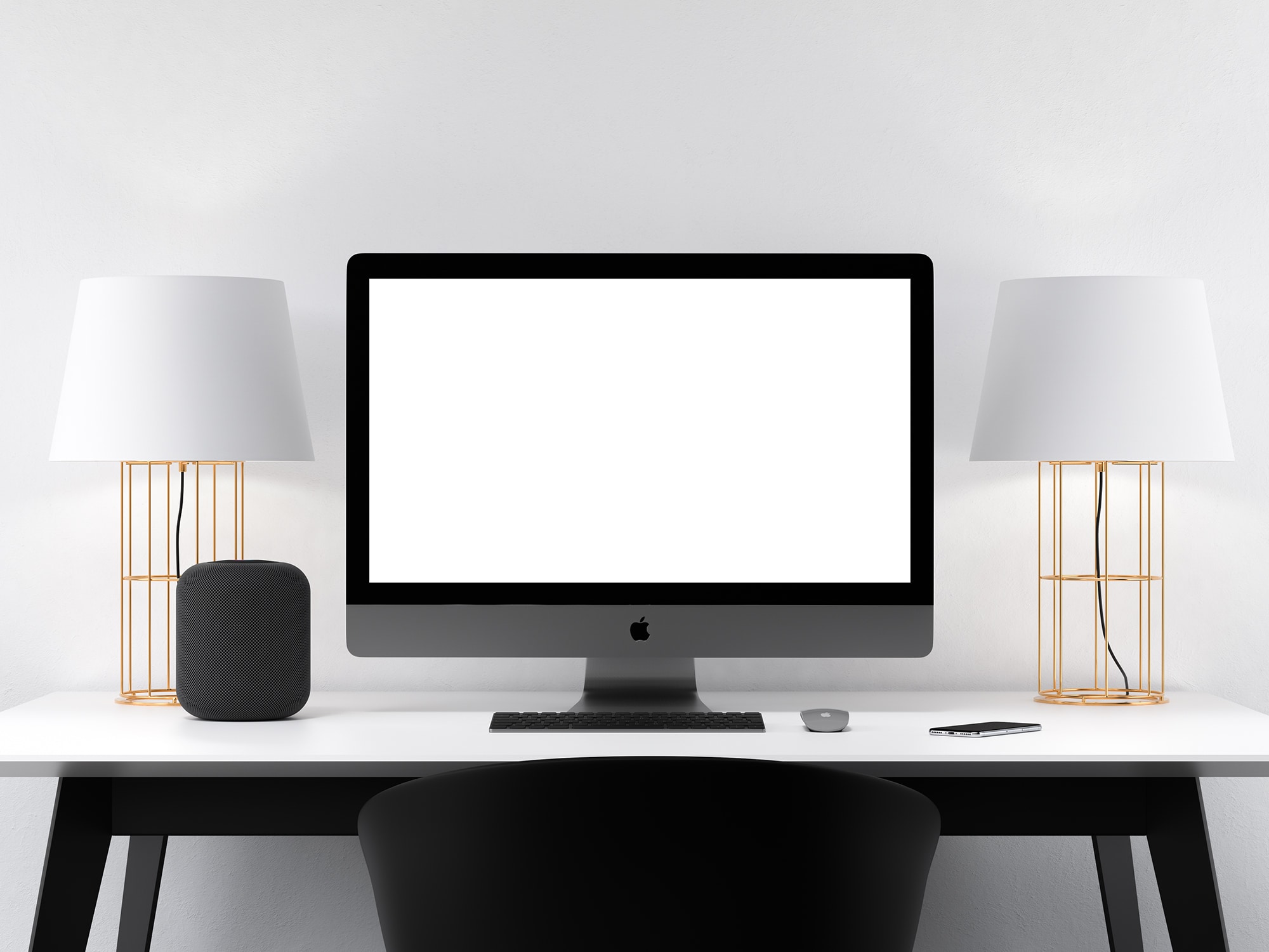 Black iMac Pro on Table Mockup | The Mockup Club