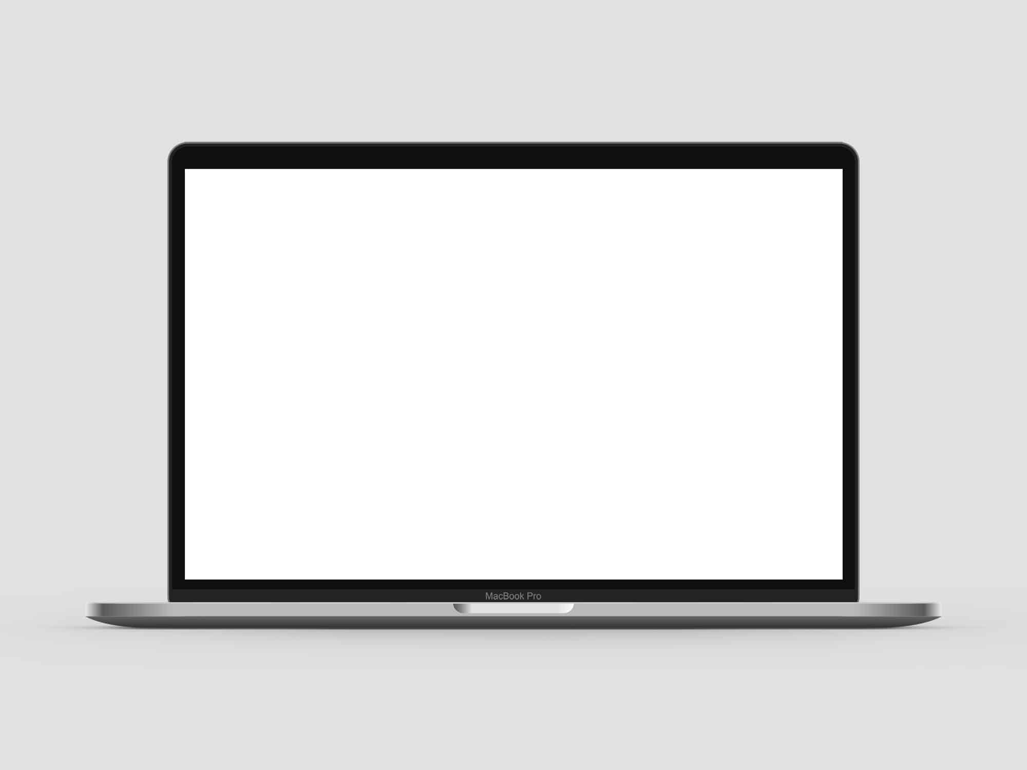 Download MacBook Pro Frontal View Mockup | The Mockup Club