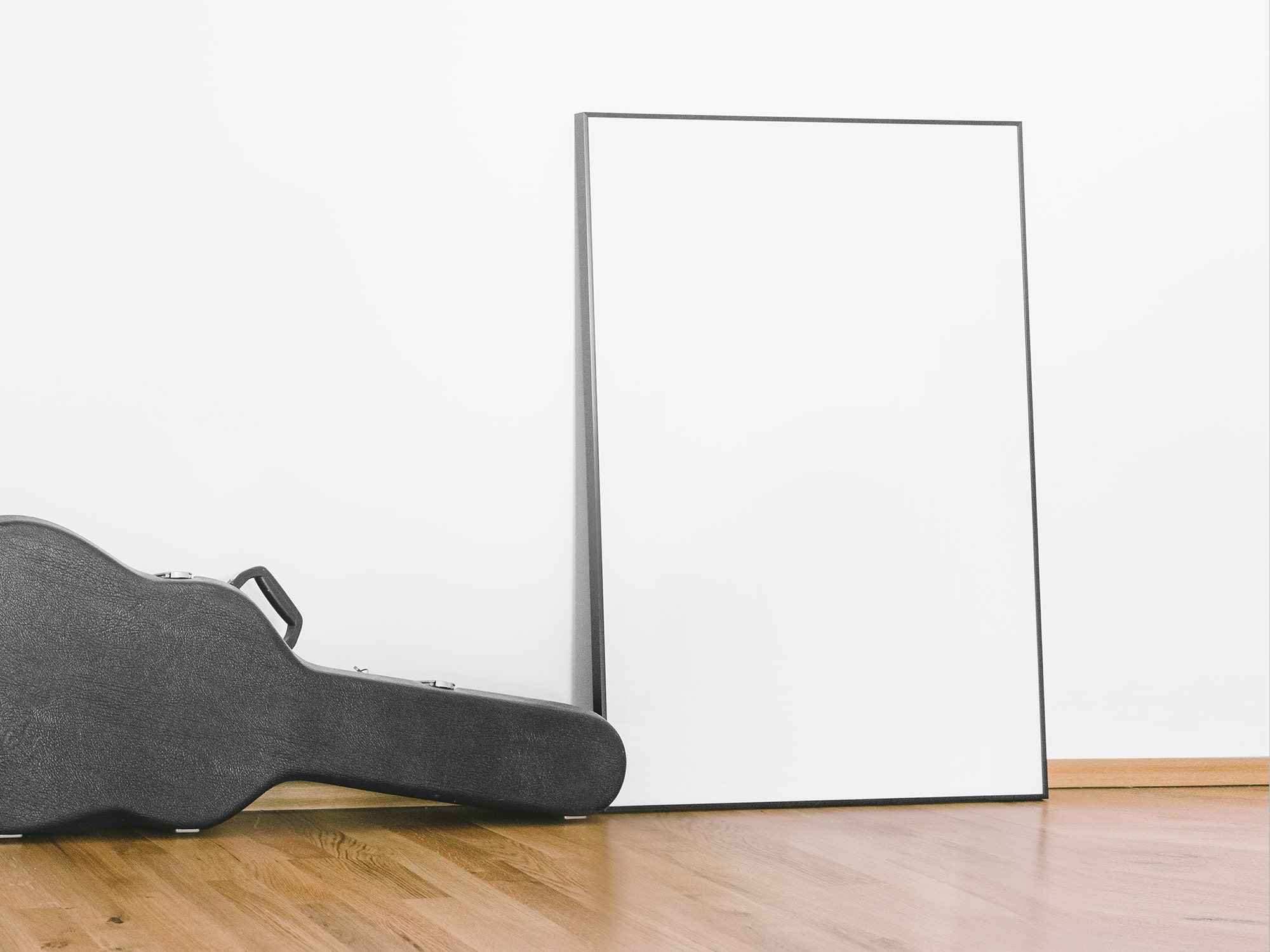 Download Poster and Guitar Case Mockup | The Mockup Club