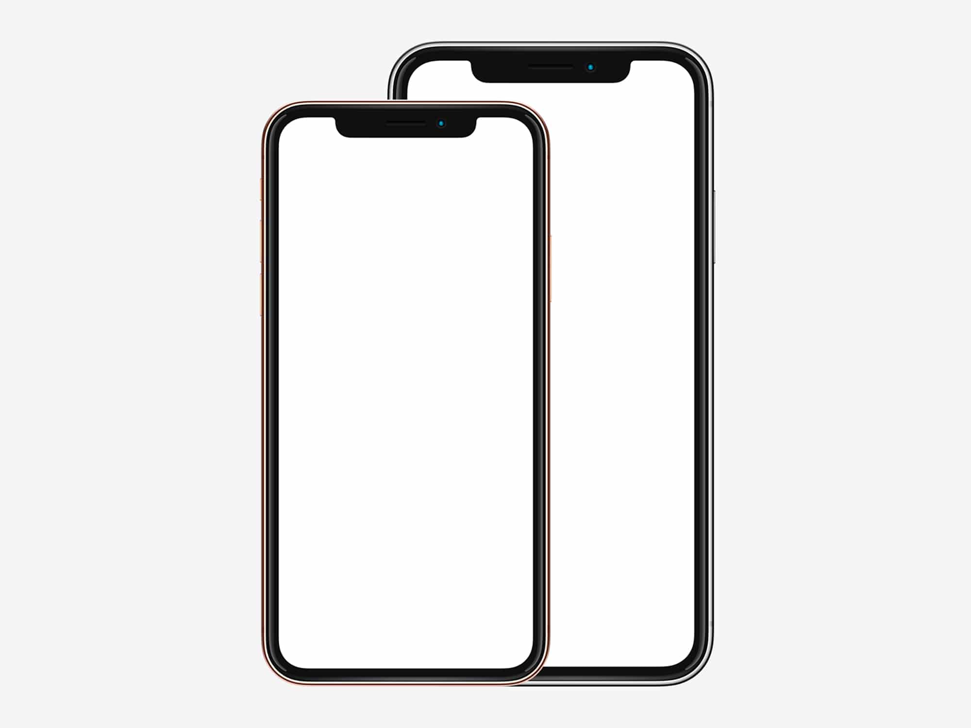 Download Big And Small Iphone Xs And Xs Max Mockups The Mockup Club