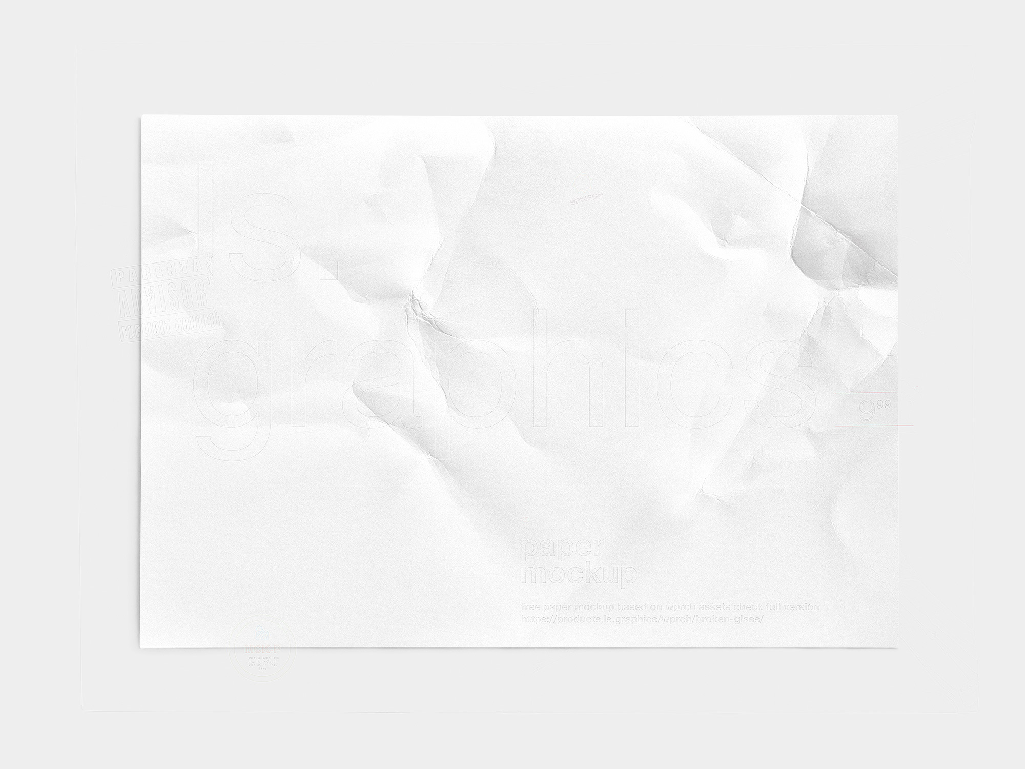 Wrinkled Paper Mockup The Mockup Club
